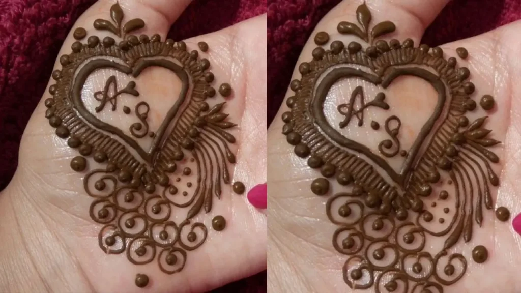 Love Knots and Hearts Mehndi For Anniversary