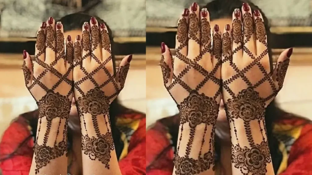 Mirror Work Ring mehndi design