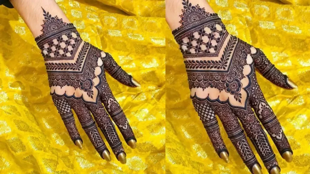 Modern Fusion 3D Mehndi Design