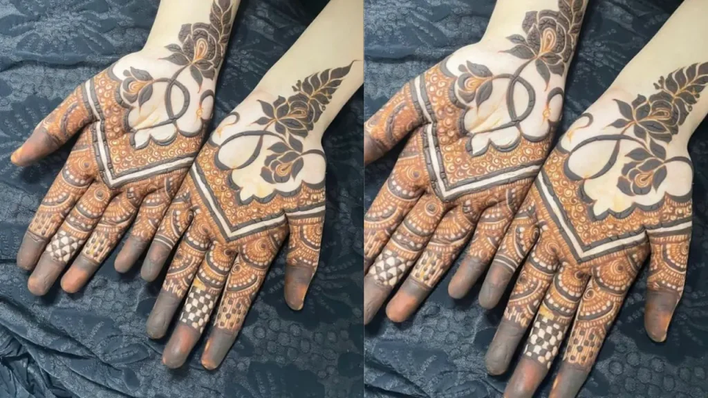 Mughal Inspired 3D Mehndi Design