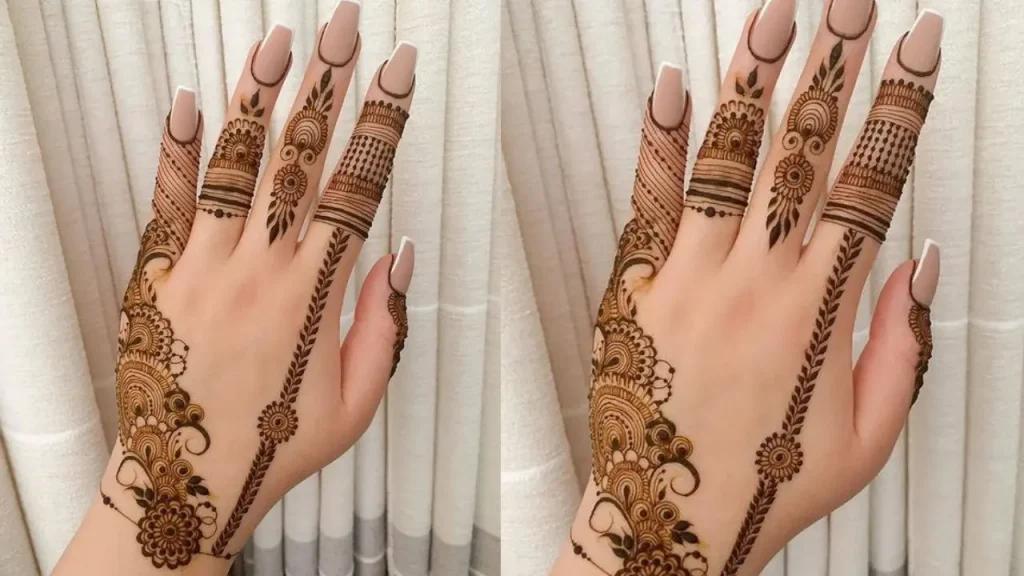 Personalized ring mehndi