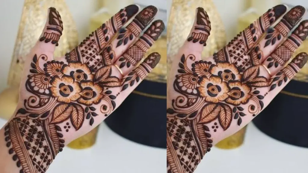 Shaded 3D Mehndi Design