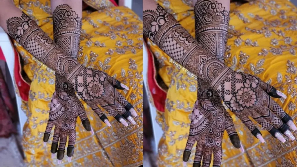 Sindhi Ajrak Mehndi styles