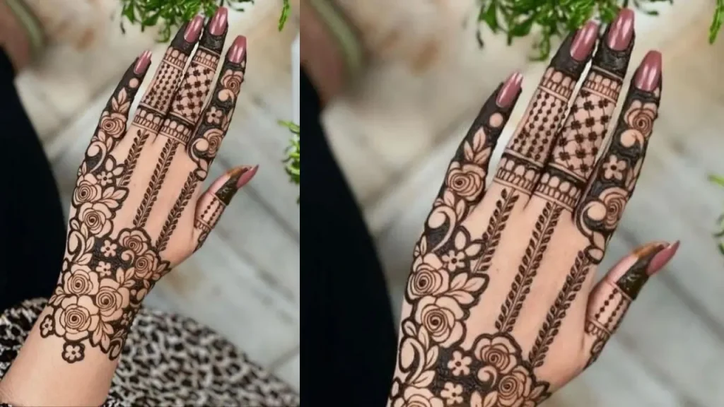 Traditional Indian 3D Mehndi Design