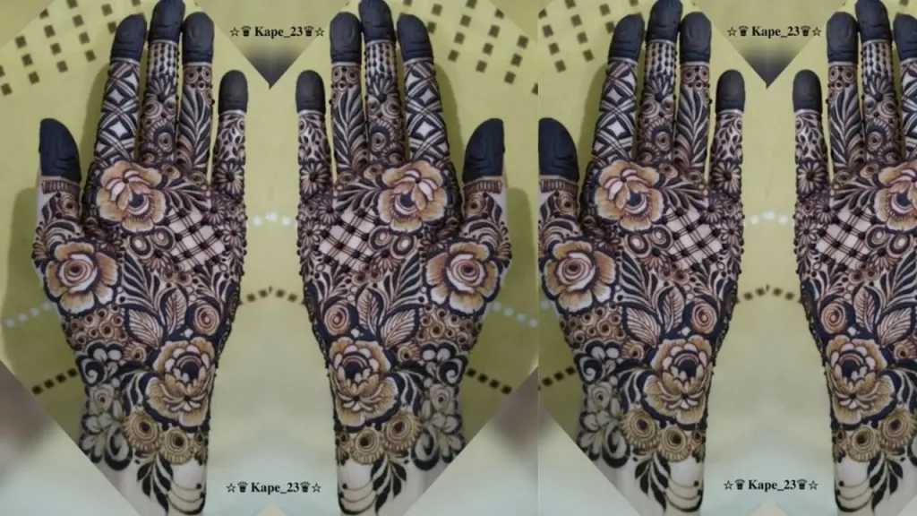 Zardozi 3D Mehndi Design