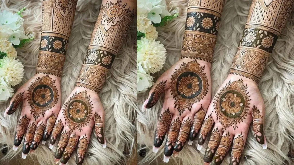 back palm mehndi design