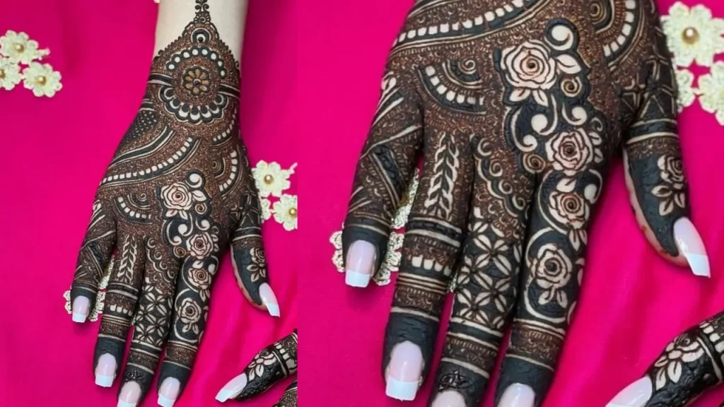 best friend engagement mehndi designs