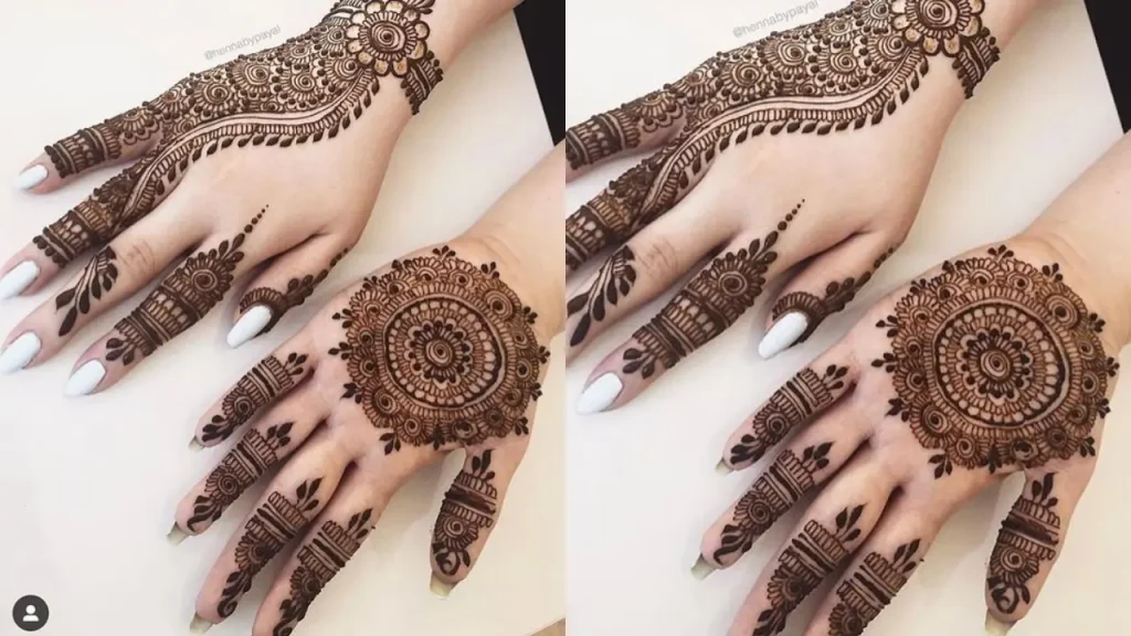 contemporary mehendi designs