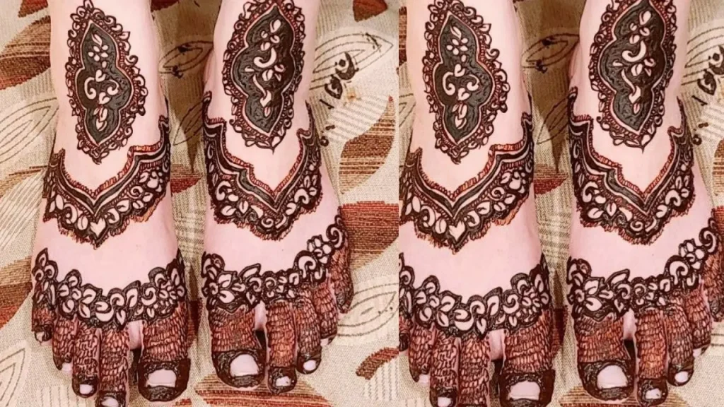 easy foot henna designs