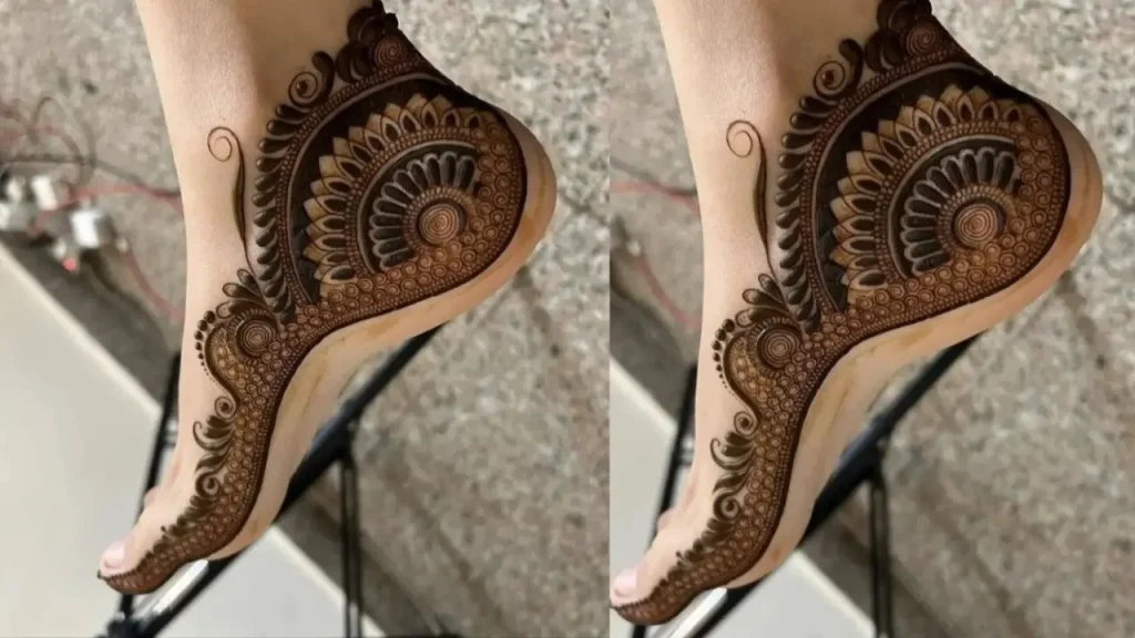 easy foot henna designs