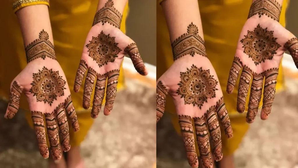 easy full palm mehndi designs