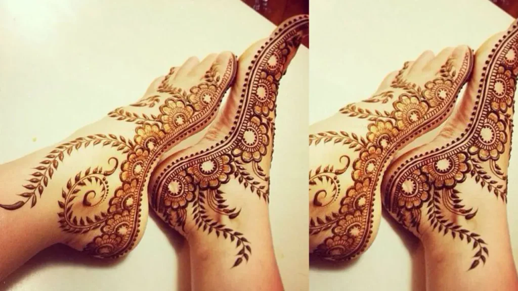 easy henna designs for feet