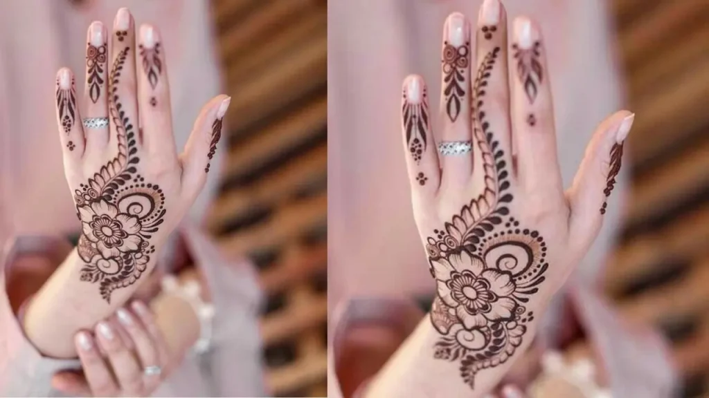 easy mehndi design for baby girl