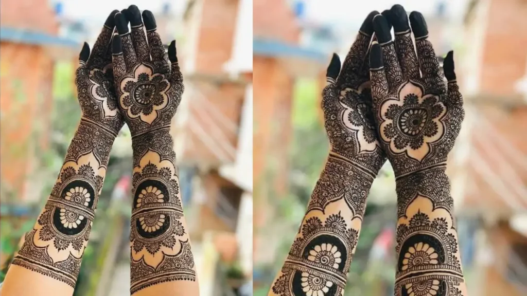 easy mehndi designs for palm