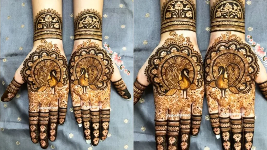 engagement mehndi design easy