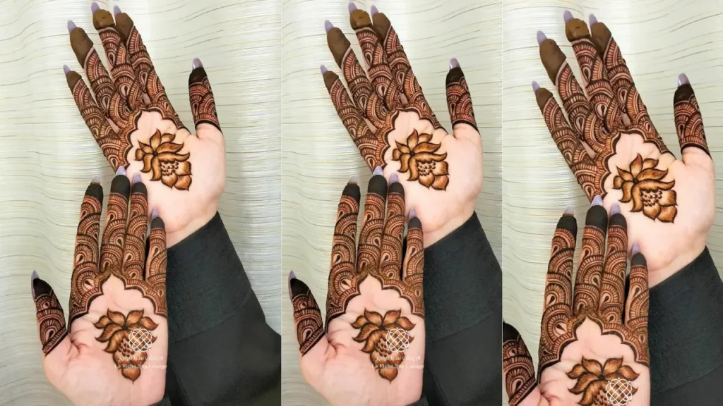 engagement mehndi designs back hand