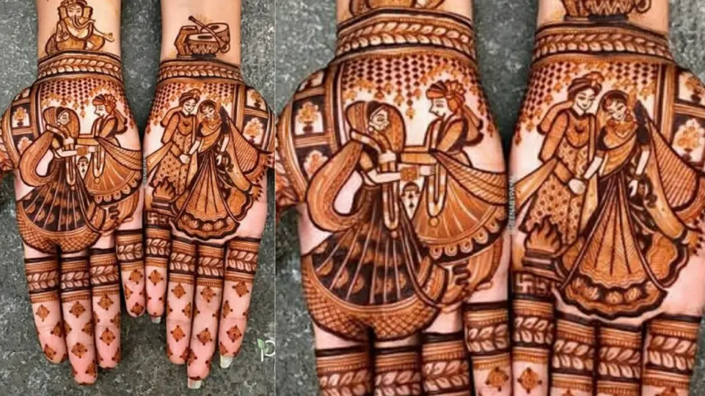 engagement mehndi designs for bride