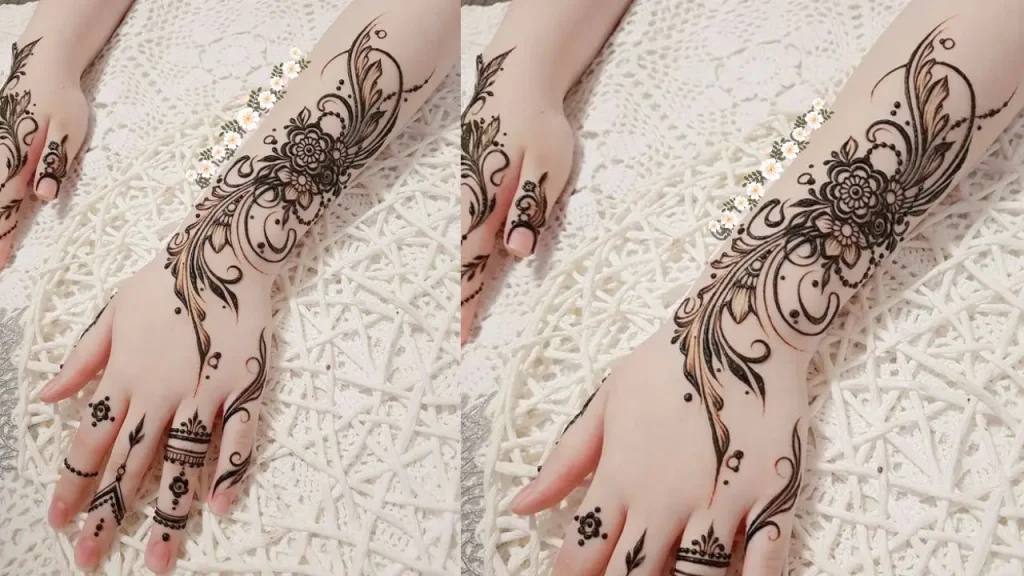 engagement mehndi designs for legs