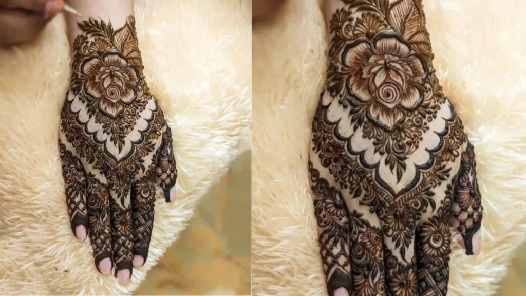 engagement mehndi designs front hand