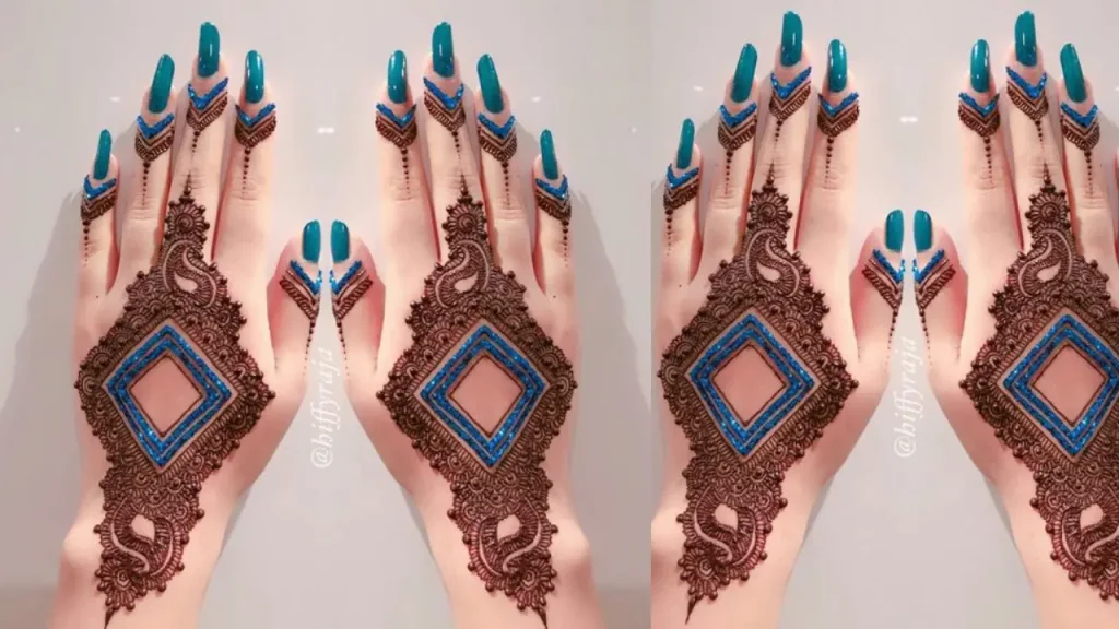 finger ring design mehndi