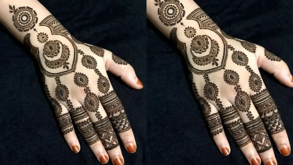 finger ring mehndi design