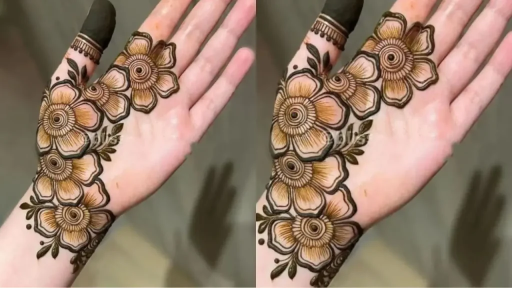 flowers henna design