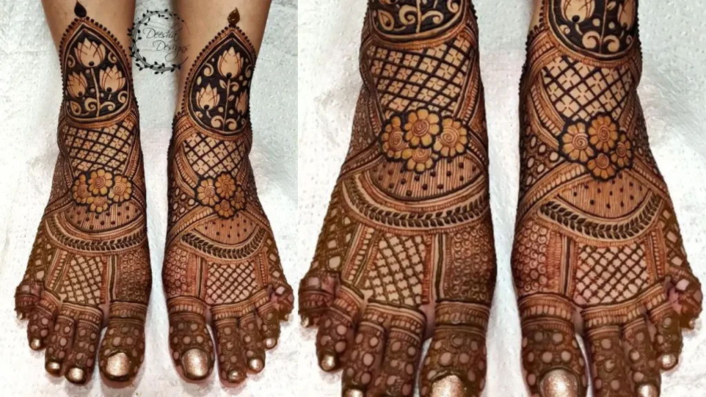 foot henna designs