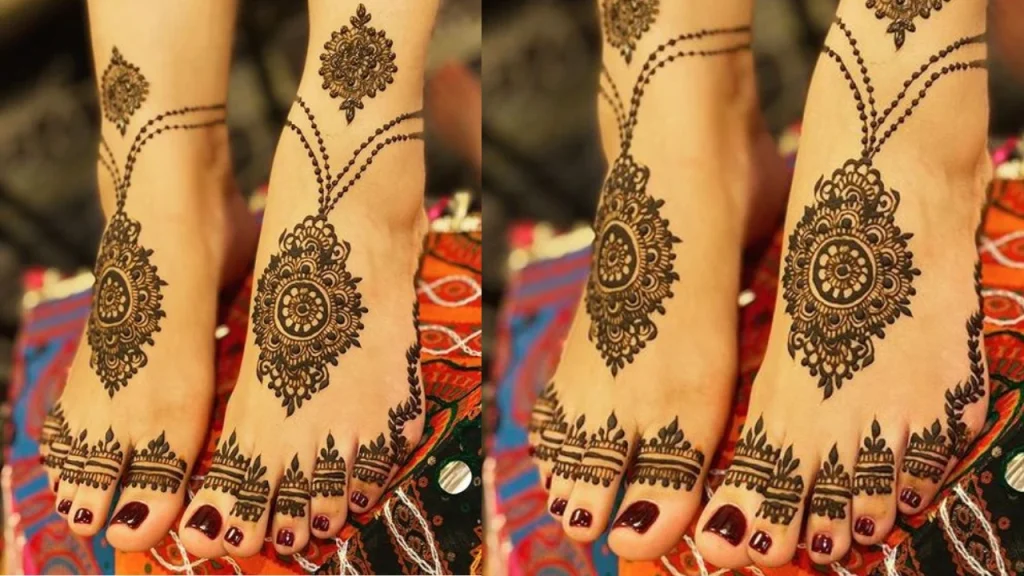 foot mehndi design