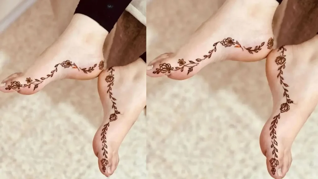 foot simple mehndi design