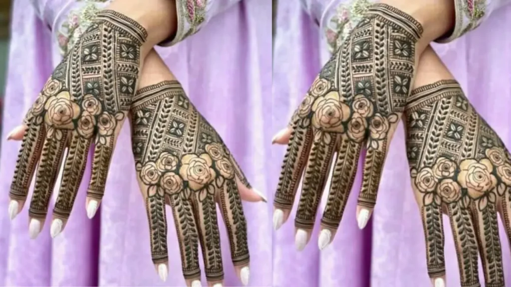 indian engagement mehndi designs