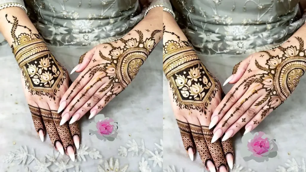 intricate henna art