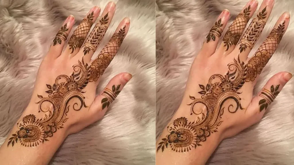 latest mehndi designs for eid finger ring