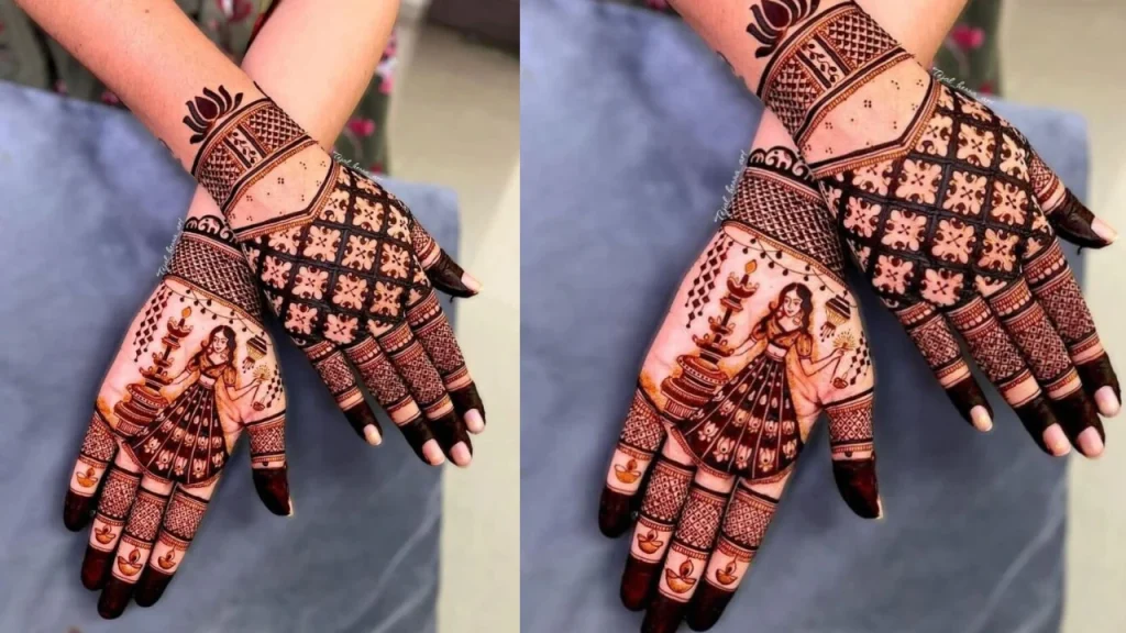 latest palm mehndi design