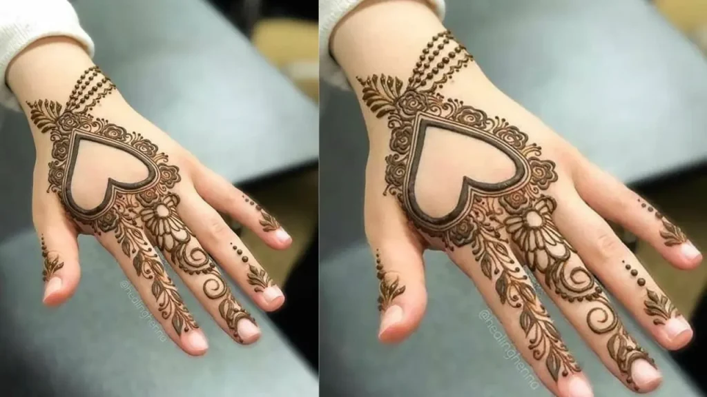 little girl mehndi design