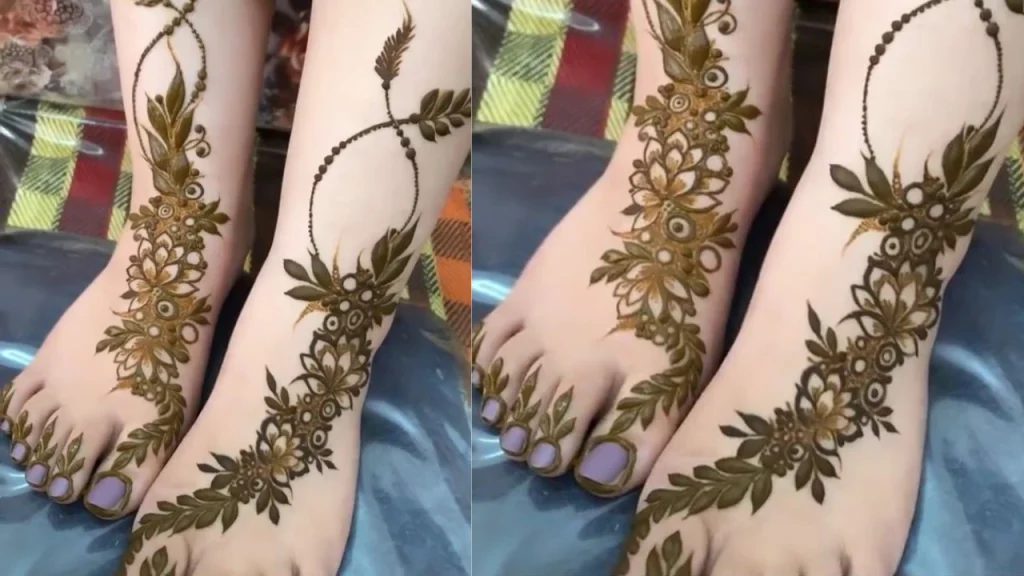 mehandi design foot