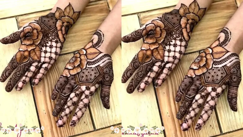 mehndi design 3d pattern