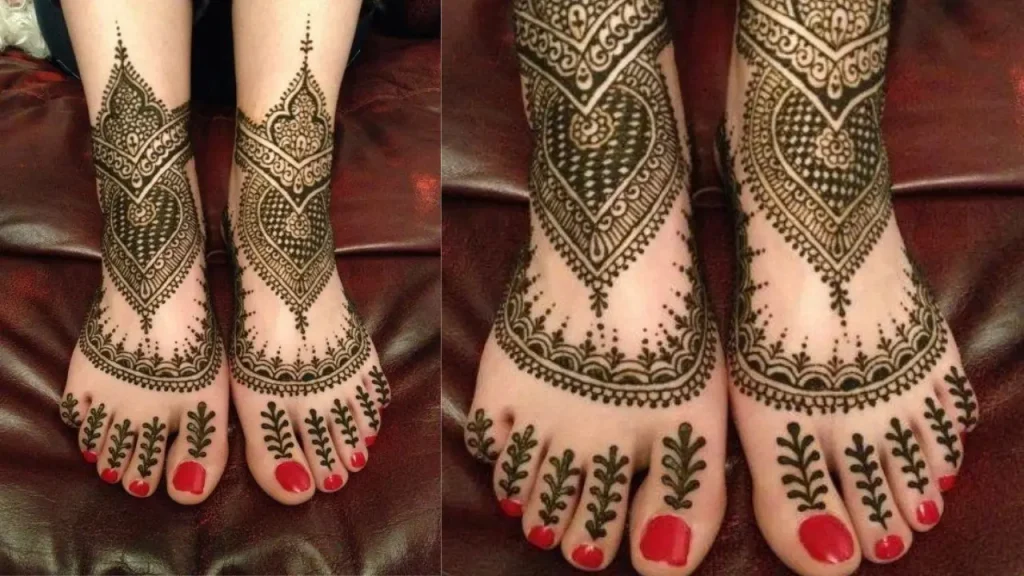 mehndi design for feet simple