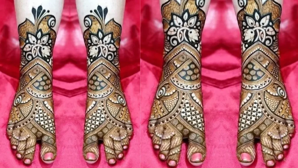 mehndi design of foot