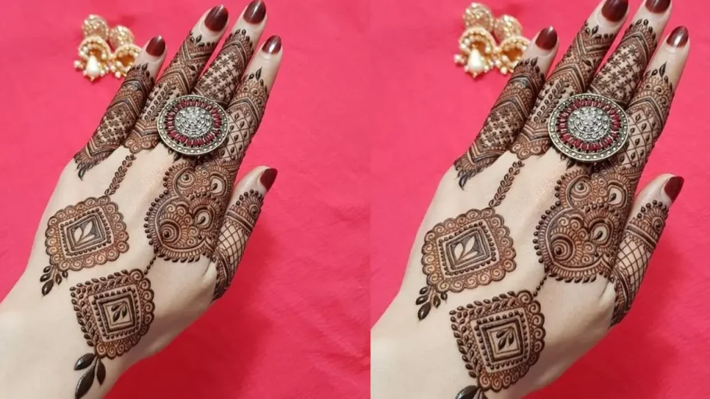 mehndi design ring finger