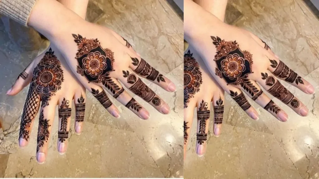 mehndi design with finger ring