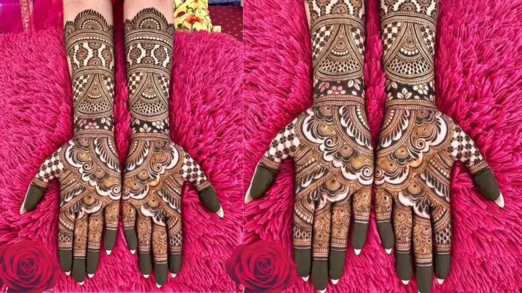 minimal mehndi design front