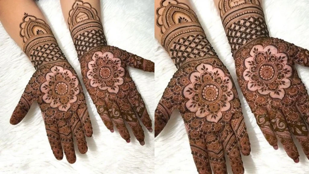 new palm mehndi design