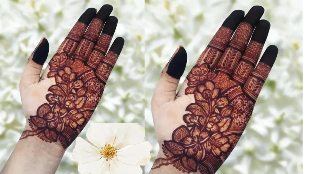 new palm mehndi design