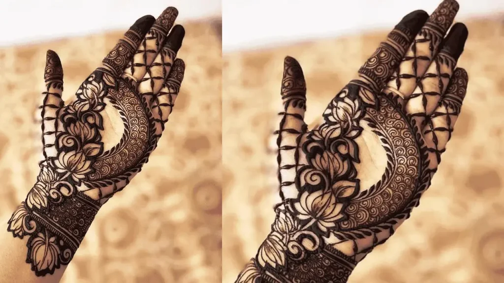 palm hand mehendi design