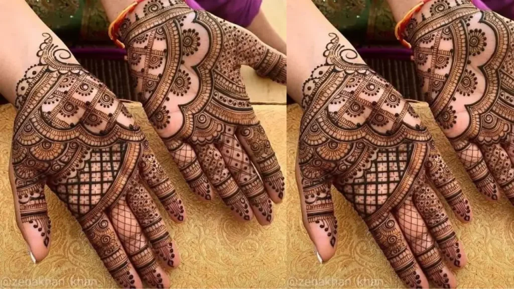 palm hand mehndi design