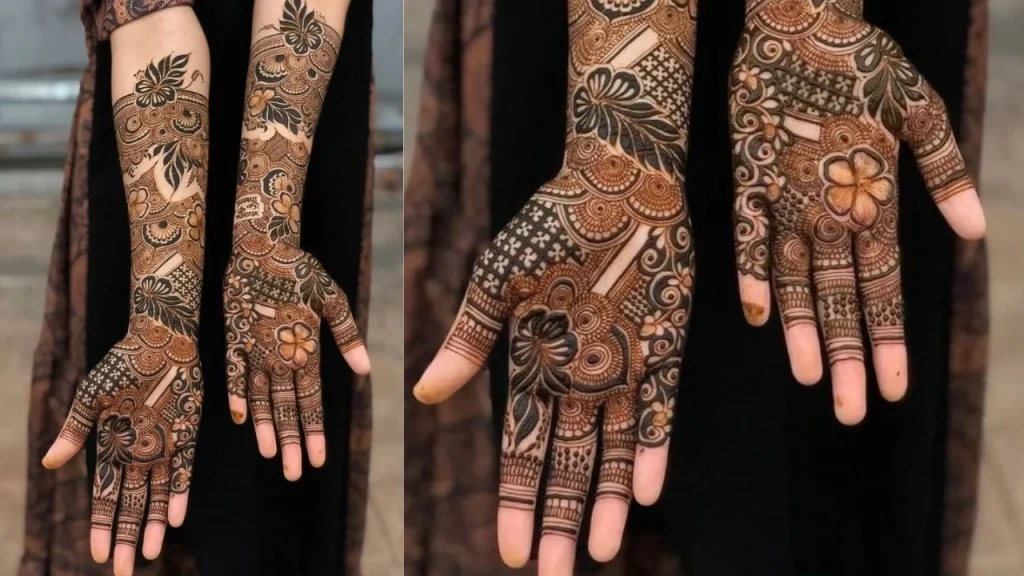 palm mehndi design arabic