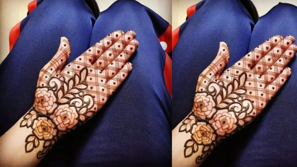 palm side mehndi design