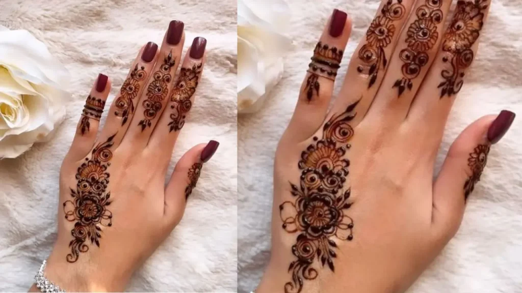 ring mehndi designs or finger