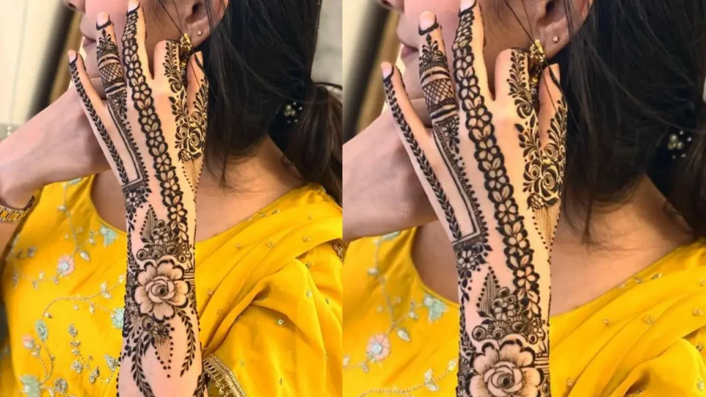 simple engagement mehndi designs