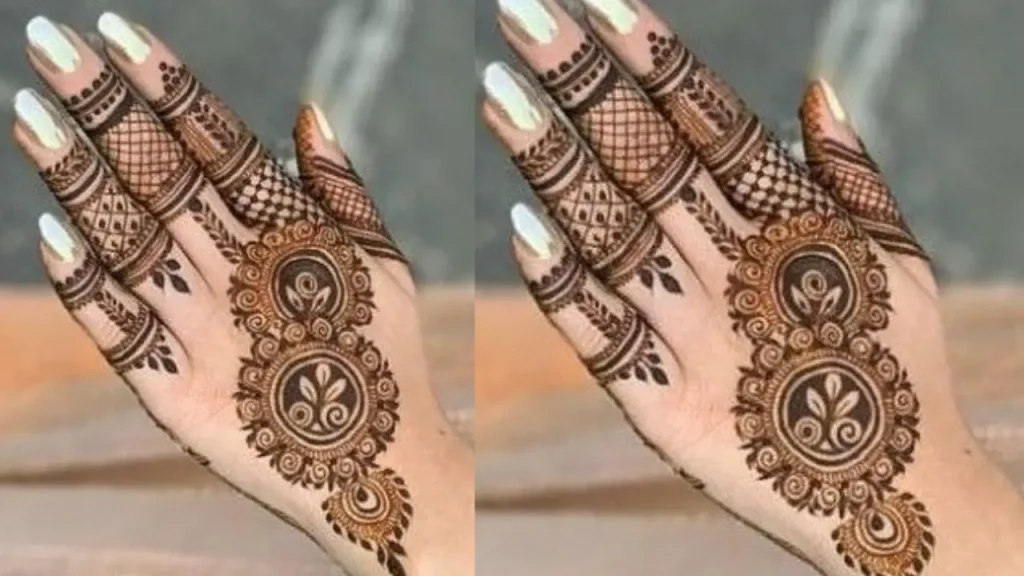 simple finger ring mehndi design